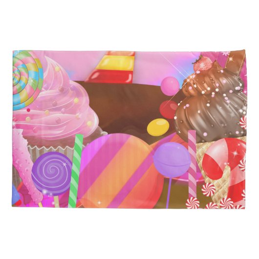 Snoep Land Dream Sweets Persoonlijke naam Kussensloop (Achterkant)