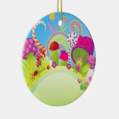 Snoep Land fantasie kerstversiering Keramisch Ornament (Rechts)