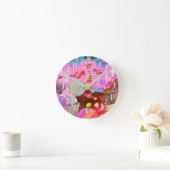 Snoep land Fantasy Sweets Boutique Style Custom Ronde Klok (Huis)