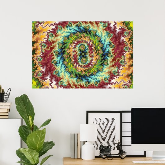 Snoep Land - Fractaal Poster (Thuiskantoor)