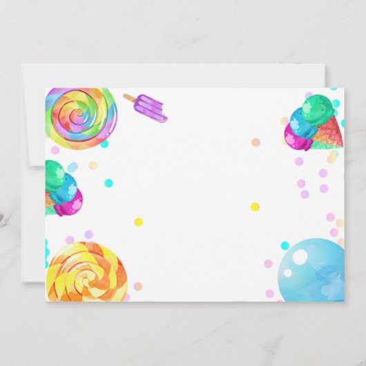 Snoep Land Girl Birthday Sweet Celebration Foto Kaart (Achterkant)