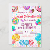 Snoep Land Girl Birthday Sweet Celebration Rainbow Kaart (Voorkant)