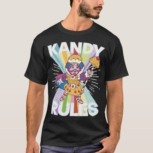 Snoep Land Kandy Regels Regenboog Koning Kandy T-shirt (Voorkant)