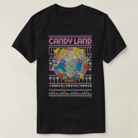 Snoep Land Kerstmis Ugly Sweater T-shirt (Design voorkant)