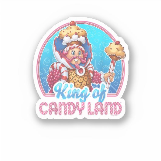 Snoep Land King of Snoep Land Portrait Sticker (Voorkant)