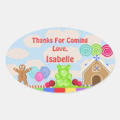 Snoep Land Party Dank u Sticker (Voorkant)