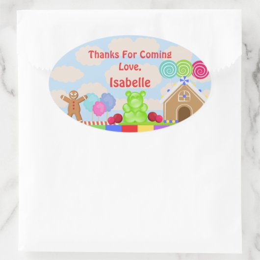 Snoep Land Party Dank u Sticker (Tas)