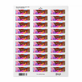 Snoep Land Party Fantasy Birthday Flyer Etiket (Full Sheet)