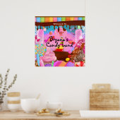 Snoep Land Party Fantasy Birthday - Gepersonalisee Poster (Keuken)