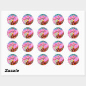 Snoep Land Party Fantasy Snoep Cupcakes Favor Ronde Sticker (Vel)