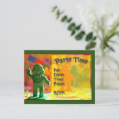 Snoep Land Party Time Invite Uitnodiging Briefkaart (Staand voorkant)