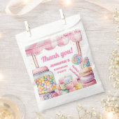 Snoep Land Retro Roze Sweets Meisje Verjaardag Bedankzakje (Geknipt)