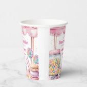Snoep Land Retro Roze Sweets Meisje Verjaardagsfee Papieren Bekers (Rechts)