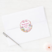 Snoep Land Retro Roze Sweets Meisje Verjaardagsfee Ronde Sticker (Envelop)