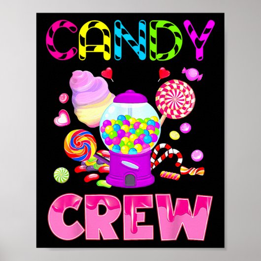 Snoep Land Snoep Crew Decorations Sweetie Snoep Sq Poster (Voorkant)