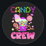 Snoep Land Snoep Crew Decorations Sweetie Snoep Sq Ronde Sticker<br><div class="desc">Snoep Land Snoep Crew Decorations Sweetie Snoep Squad</div>