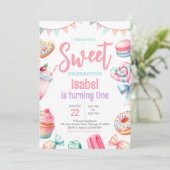 Snoep Land Sweet Birthday Kaart (Staand voorkant)