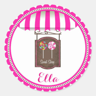 Snoep Land Sweet Shop Verjaardagsgunst Stickers