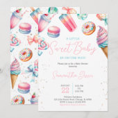 Snoep Land Sweets Baby shower Kaart (Voorkant / Achterkant)