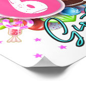 Snoep Land van geboorte Partij Girl Age 6 Poster (Hoek)