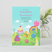 Snoep Land Verjaardag Kaart (Staand voorkant)