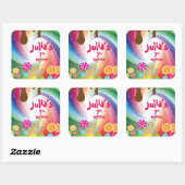 snoep land verjaardagsfeestjes stickers (Vel)