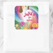 snoep land verjaardagsfeestjes stickers (Tas)