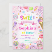 Snoep Land Verjaardagsuitnodiging Kaart (Voorkant)