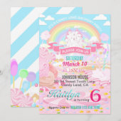 Snoep Land Verjaardagsuitnodigingen Kaart (Voorkant / Achterkant)