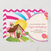 Snoep land Zachte Winkel op zaterdag Uitnodigingen (Voorkant / Achterkant)