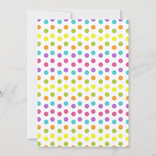 Snoep land zoete winkels verjaardagsuitnodigingen kaart (Achterkant)