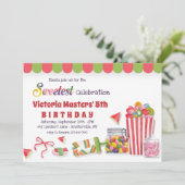 Snoep Lane Birthday Party Invitation Kaart (Staand voorkant)