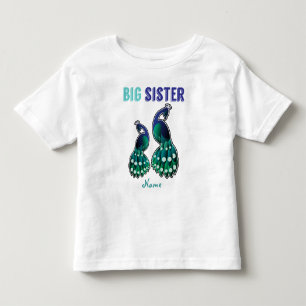 Snoep leren Big Sister Peacock op maat Kinder Shirts