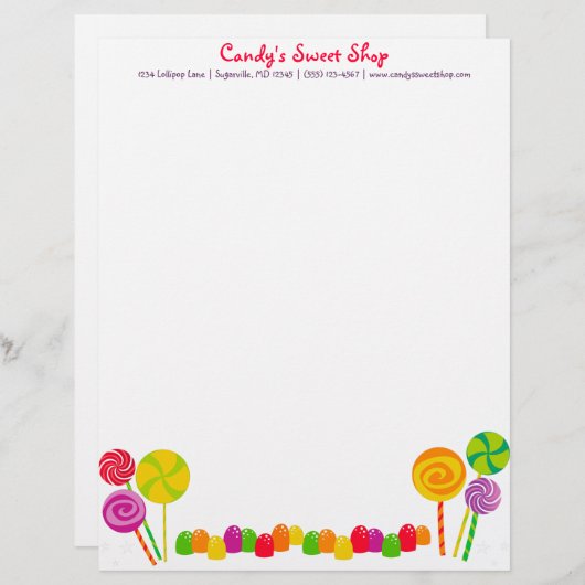 Snoep Letterhead Briefhoofd Ontwerp (Voorkant / Achterkant)