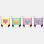 Snoep liefde harten romantische woorden kleurrijk whisky glas (Voorkant)