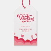 Snoep Liefde Rood en Roze Gelukkige Valentijnsdag Cadeaulabel (Voorkant)