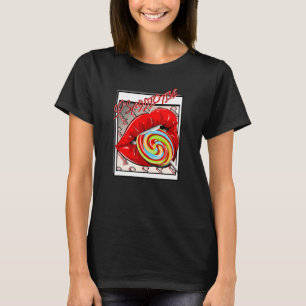 Snoep Lips Lollipop Mannen Vrouwen Hip Hop idee T-shirt