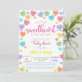 Snoep Little Sweetheart is op de weg baby shower Kaart (Staand voorkant)