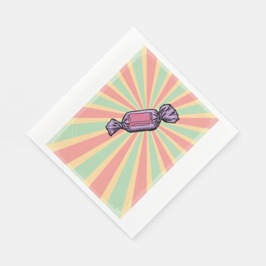 Snoep Lollie papieren servetten (Hoek)