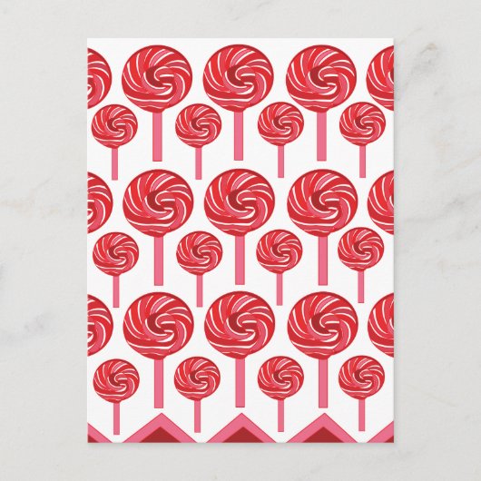 Snoep Lollipop Sweet Snoep Lollipop Party Briefkaart (Voorkant)