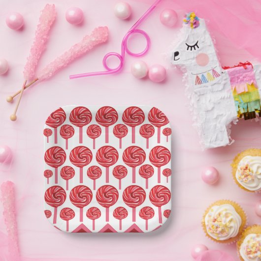 Snoep Lollipop Sweet Snoep Lollipop Party Papieren Bordje (Feest)