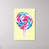 Snoep lolly waterverf zoete kunst canvas afdruk (Voorkant)