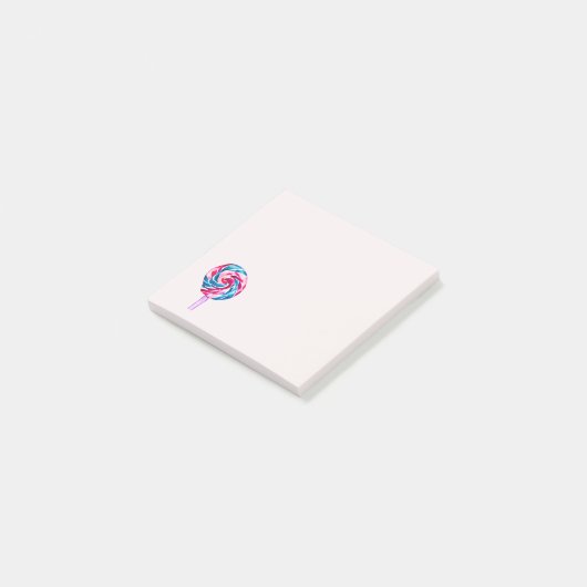 Snoep lolly waterverf zoete kunst post-it® notes (Schuin)