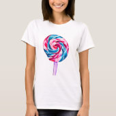 Snoep lolly waterverf zoete kunst t-shirt (Voorkant)