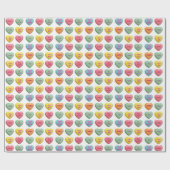 Snoep Love Hearts Romantic Wordpatroon Cadeaupapier (Vlak)