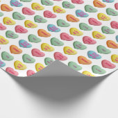 Snoep Love Hearts Romantic Wordpatroon Cadeaupapier (Hoek)