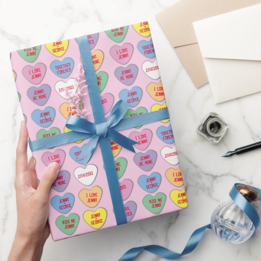Snoep maakt aangepaste berichten Valentijn Cadeaupapier (Geschenken)