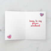 Snoep maakt aangepaste berichten Valentijn Feestdagen Kaart (Binnen)