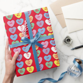 Snoep maakt aangepaste berichten Valentijns Cadeaupapier