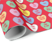 Snoep maakt aangepaste berichten Valentijns Cadeaupapier (Rol Hoek)